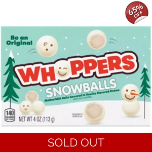 Whoppers Snowballs - Malted Milk Balls Christmas Sweets 113g Box